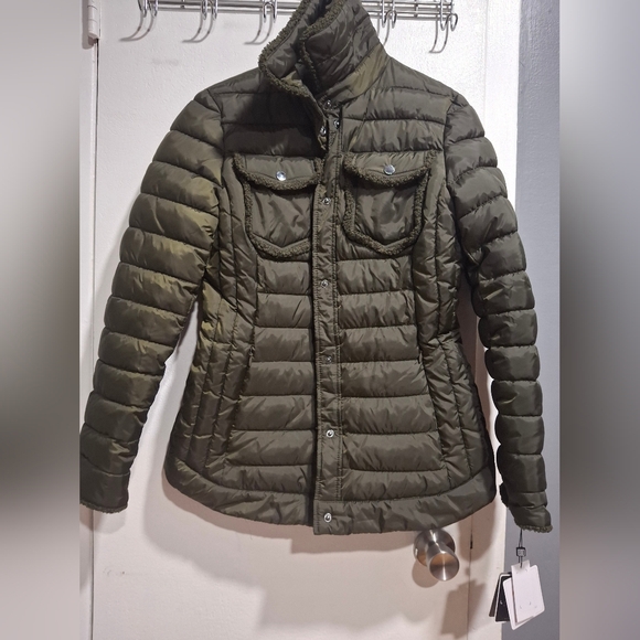 Laundry By Shelli Segal Green Puffer Jacket - Picture 2 of 10